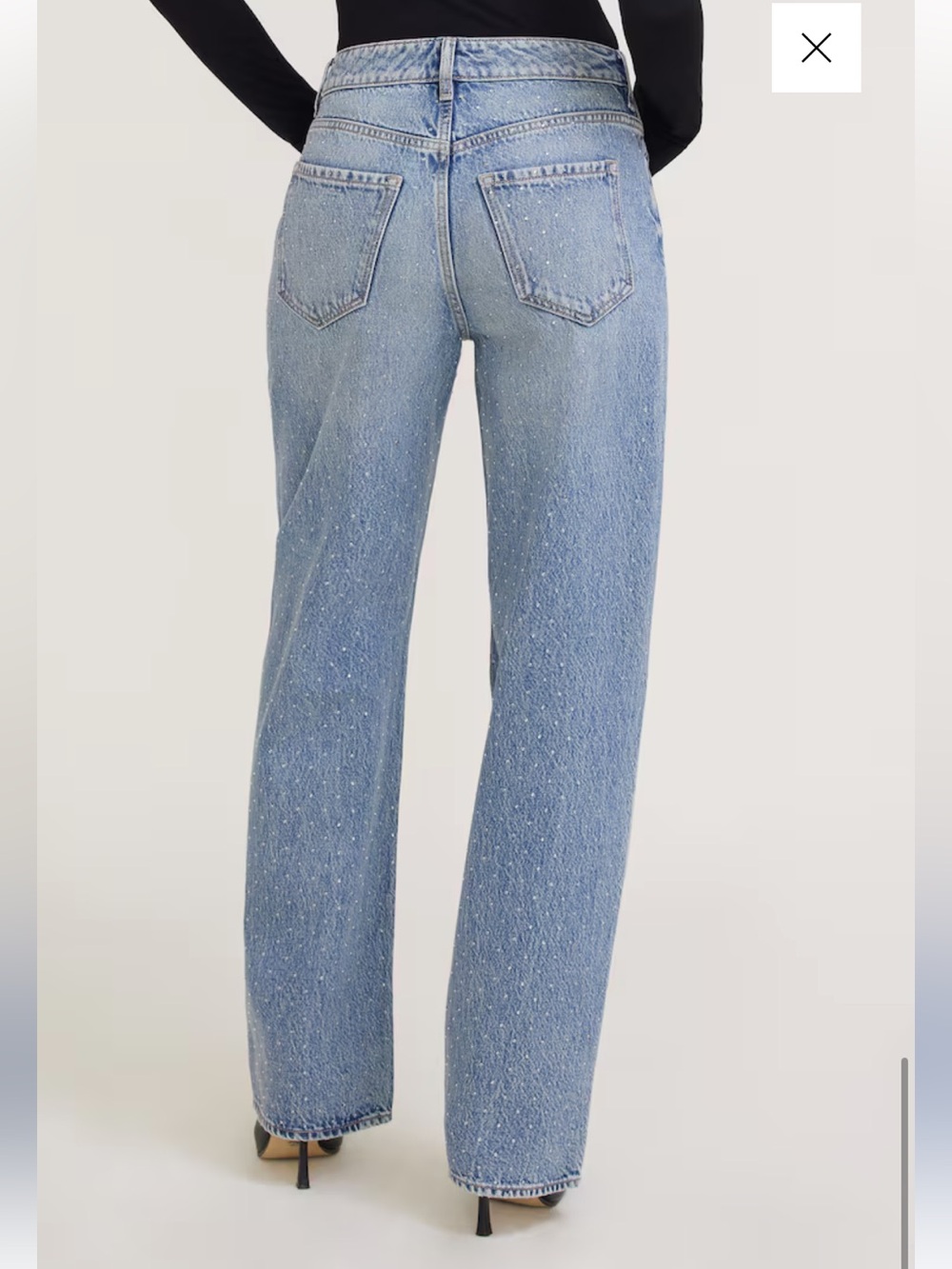 Dynamite Mika Rhinestone Mid Rise Relaxed
Straight Leg Jeans - Picture 2 of 7